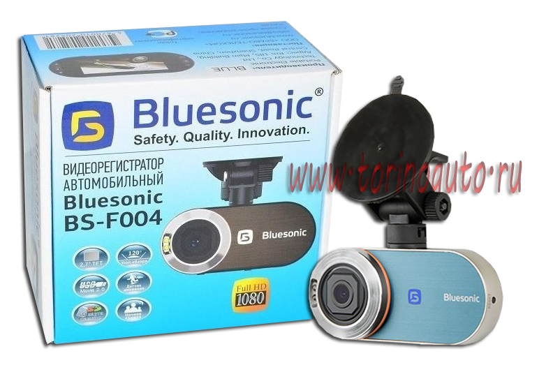 Видеорегистратор BLUESONIC BS-F004  голубой  (1920х1080, 120град,LCD2,7" SD карта