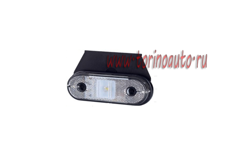 Диодный габаритно - контурный фонарь, белый, с отражателем и кронштейном, кабель 0,5 м, 12/24 V\LOB0
