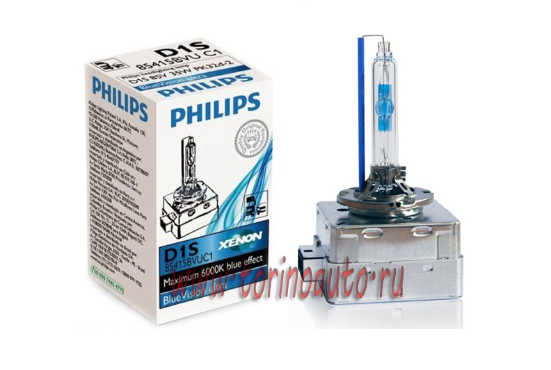 Лампа ксеноновая Philips D1S 85V-35W (PK32d-2) BlueVision ultra/P-85415BVUC1
