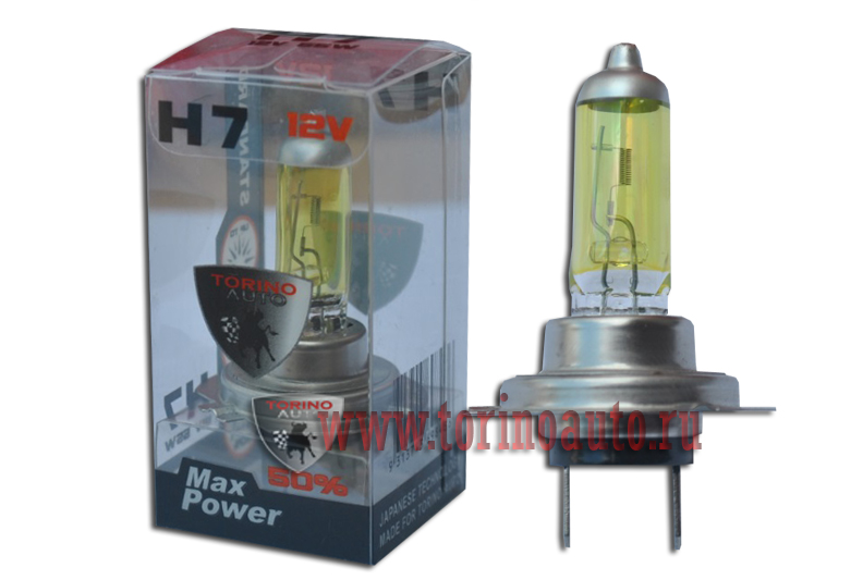 Лампы галогеновые  H7-YELLOW 12V55W   (стандарт)