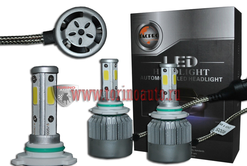 Лампа головного света со светодиодами CREE HB3-9005-V6  60W-6000LM 9-32V(со встр, вентилятором)
