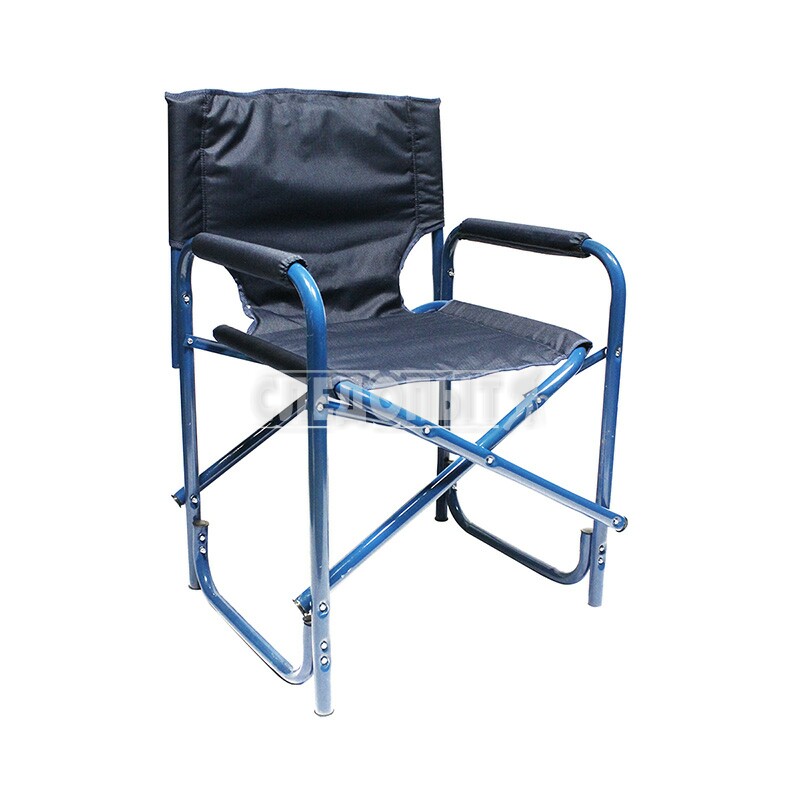 Кресло складное "СЛЕДОПЫТ" 585х450х825 мм, сталь 25 мм, синий/PF-FOR-SK06
