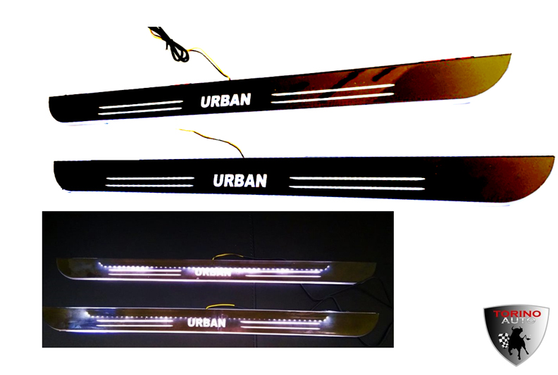 Накладки ZFT-371 светодиодные (LED)  на пороги для автомобилей Лада Нива 4х4 с надписью URBAN (к-т 2