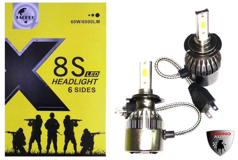 Лампа головного света со светодиодами CREE H4-X8S 30W/3000LM  12V(со встр, вентилятором)