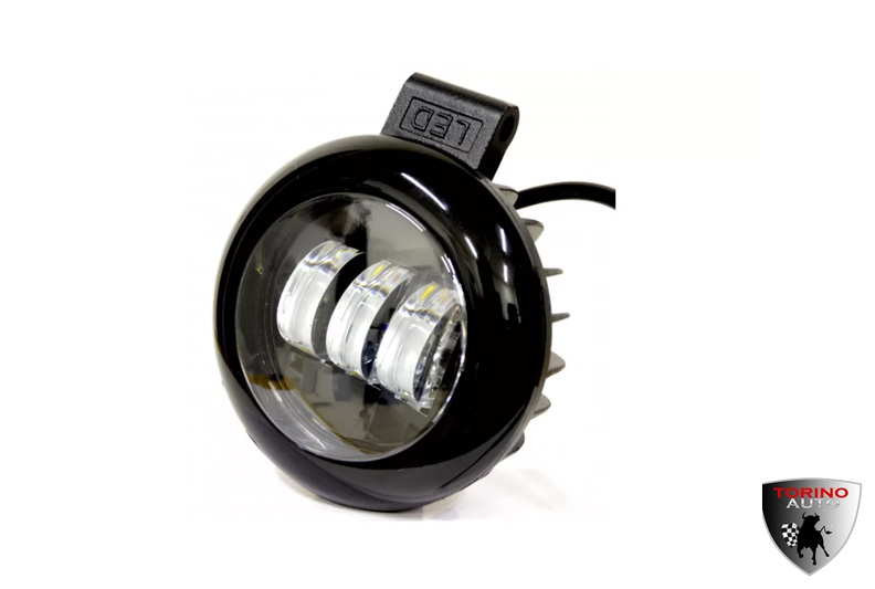Фонарь светодиодный  30W (AR) чёрный+черный (Круглый) d=12см, c=5см, LED-3 (9-30V)