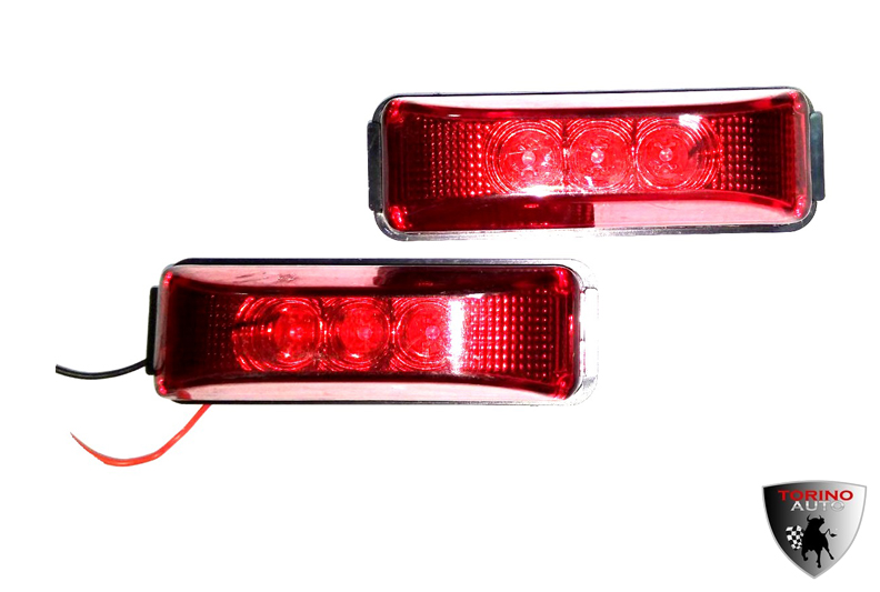 Фонарь MS-07 RED 12-24V габаритный светодиодный красный (к-т 2 шт) на груз а\м