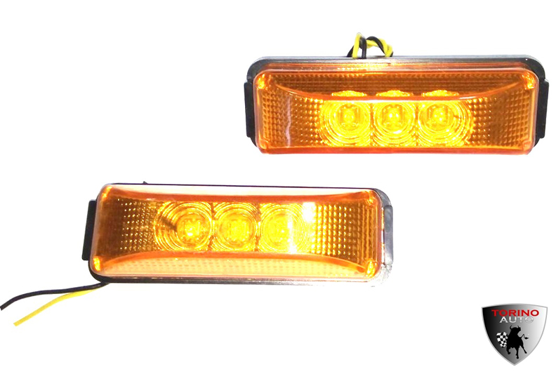 Фонарь MS-07 YELLOW 12-24V габаритный светодиодный желтый (к-т 2 шт) на груз а\м