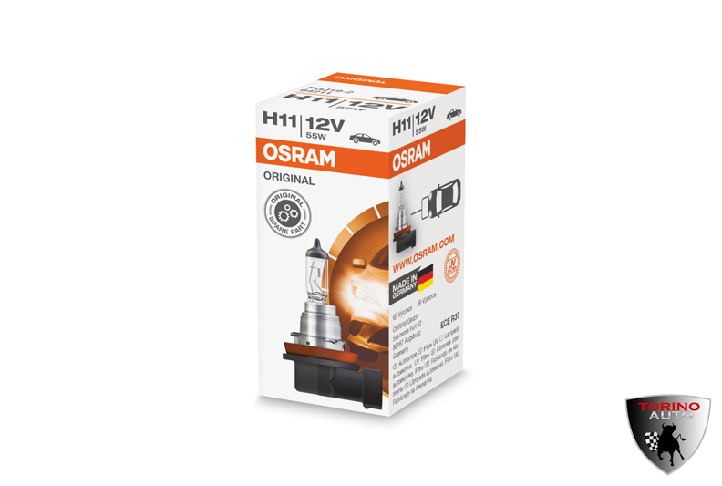 Лампа галогеновая "Osram"  H11 (55W 12V) Стандарт 1шт в коробке /64211