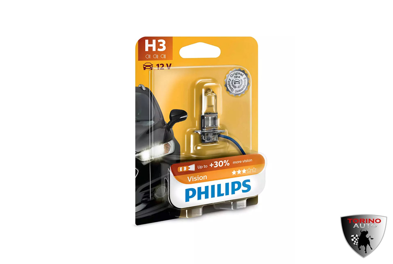 Лампа галогеновая "Philips" H3 (55W 12V) Vision, блистер,1шт/12336PRB1