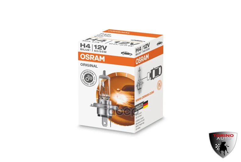 Лампа галогеновая "Osram"  H4 (60/55W 12V) Стандарт 1шт в коробке /64193