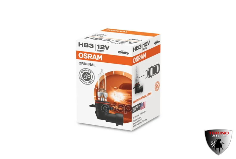 Лампа галогеновая "Osram"  HB3 (60W 12V) Стандарт 1шт в коробке /9005