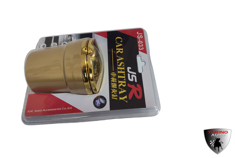 Пепельница автомобильная  JS-008(033)GOLD с подсветкой (золотистый)