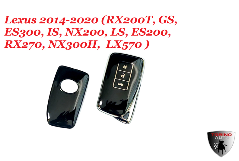 Чехол силиконовый на ключ-брелок ЧЕРНЫЙ Lexus 2014-2020 (RX200T, GS, ES300, IS, NX200, LS, ES200, RX