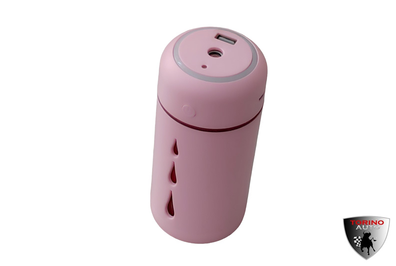 Увлажнитель воздуха с подсветкой розовый (ультразвуковой, холодный пар, 0,36л, 0,05л\ч,макс.S помеще
